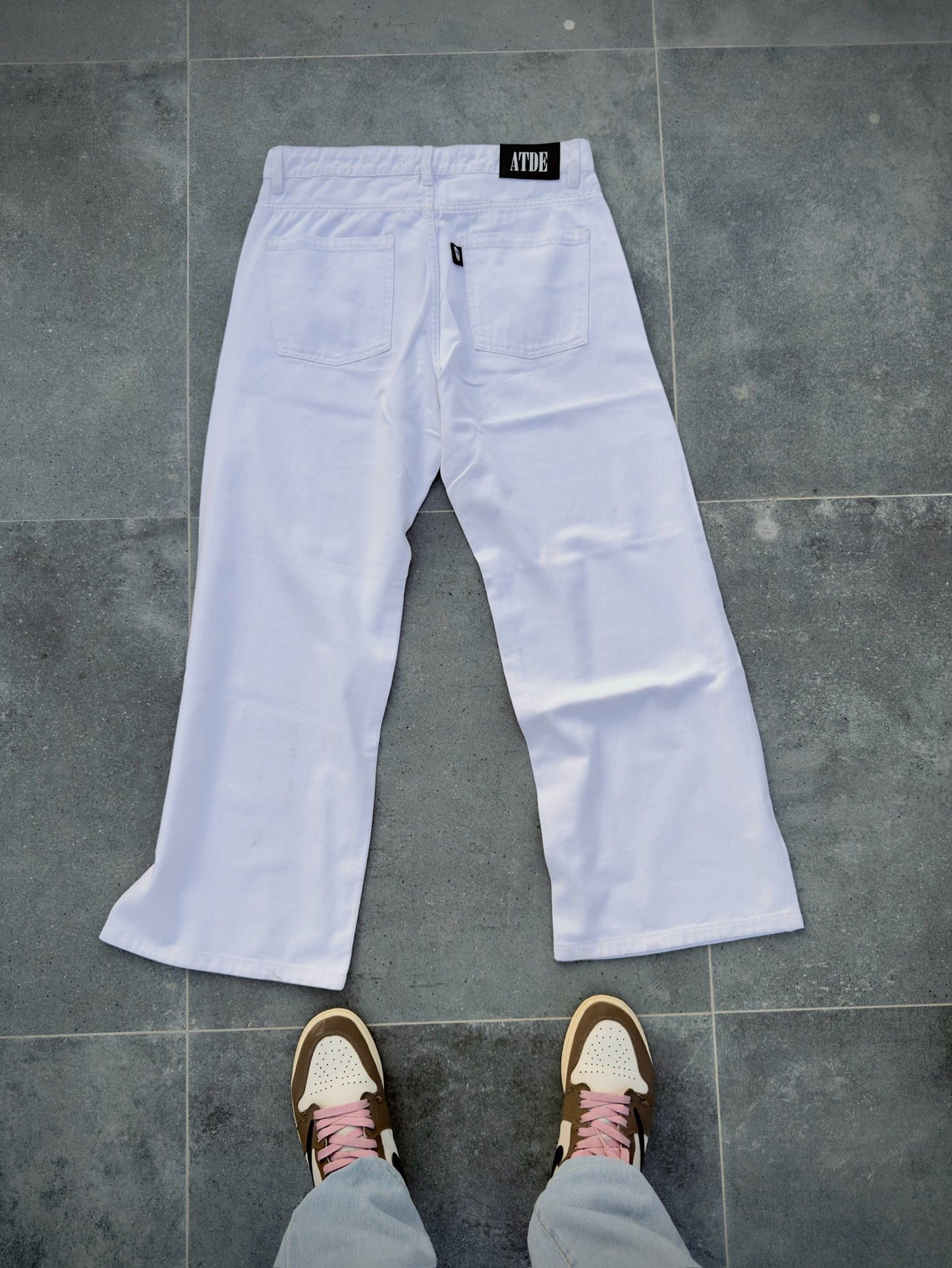 "Rebel" Wide-Leg Jeans - Pure White #0042 For Her