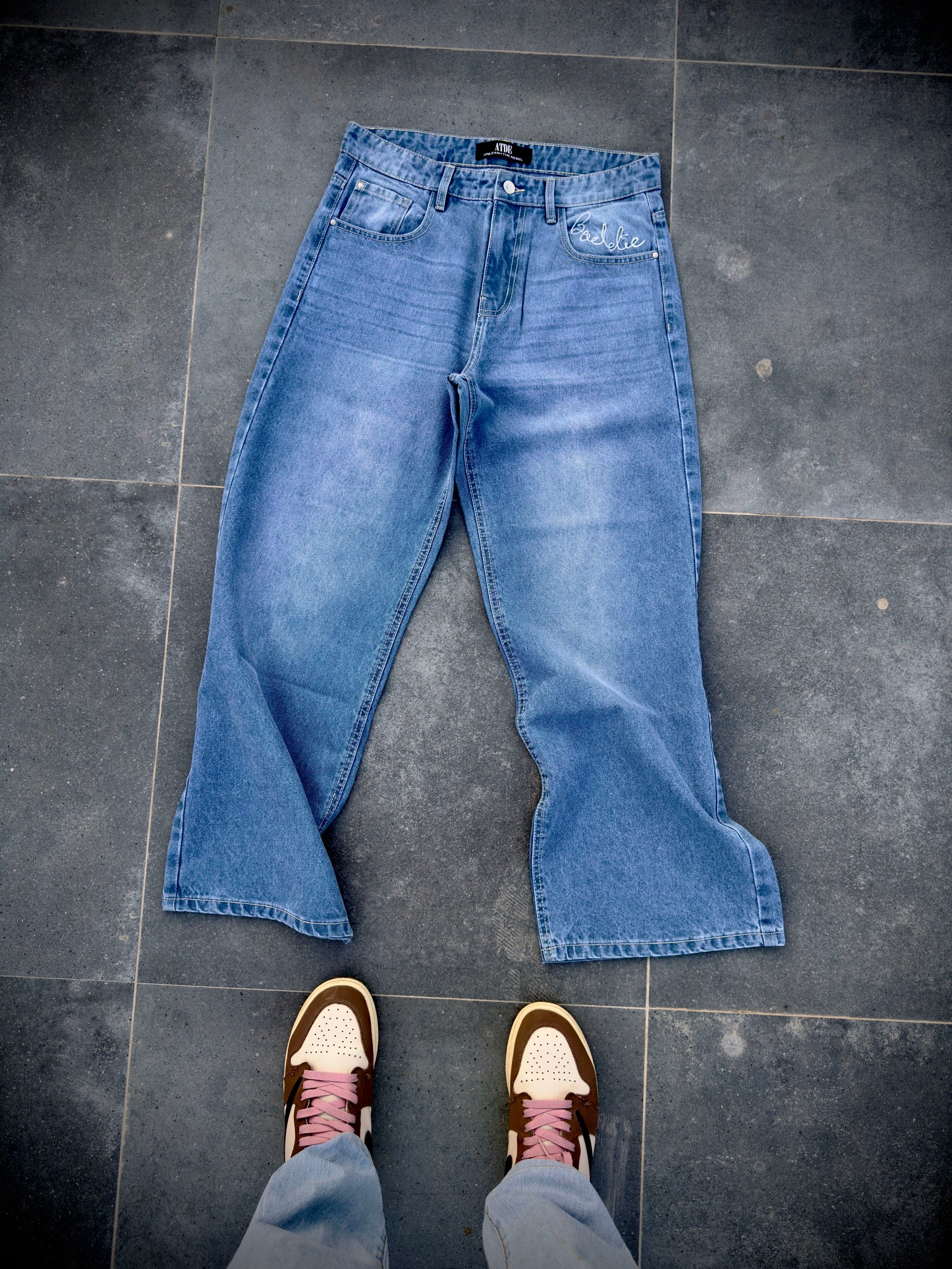 "Baddie" Wide-Leg Jeans - Sky Blue #0041 For Her