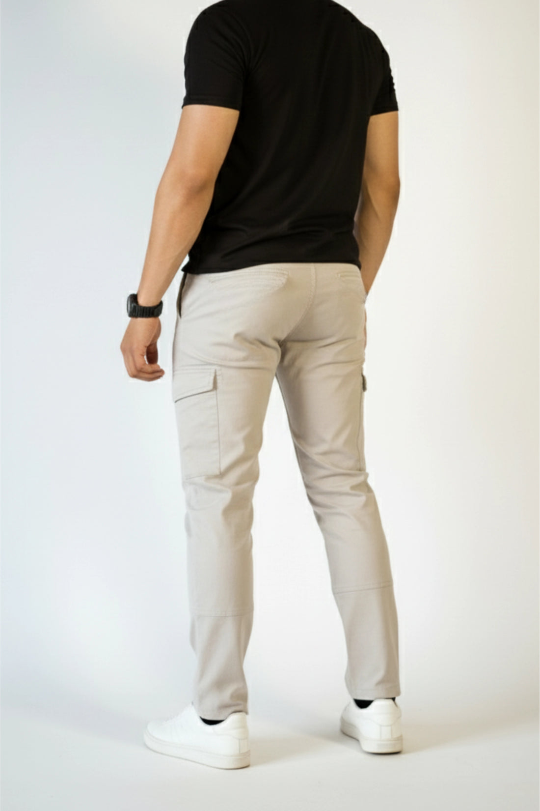 Light Grey Regular-Fit Cargo Pants 2.0 #0014 (upgraded version)