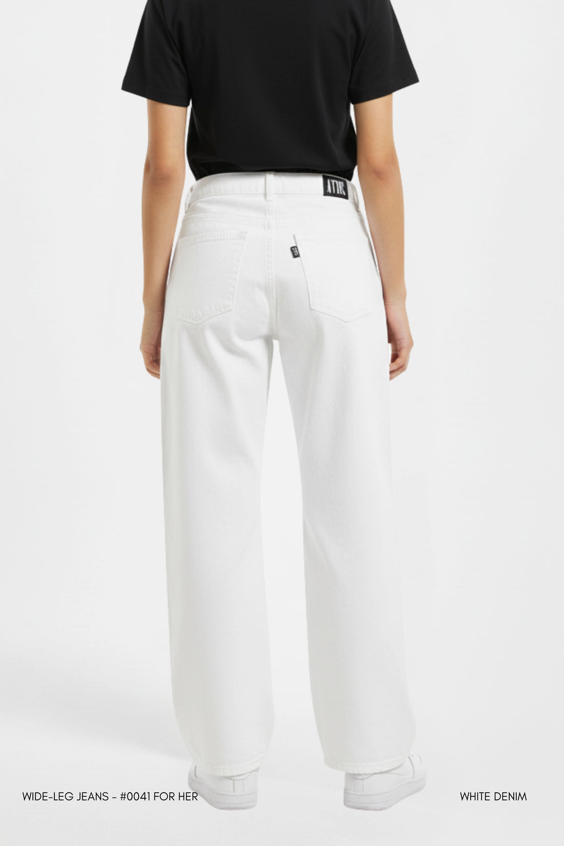 Wide-Leg Jeans - Pure White Denim #0042 For Her