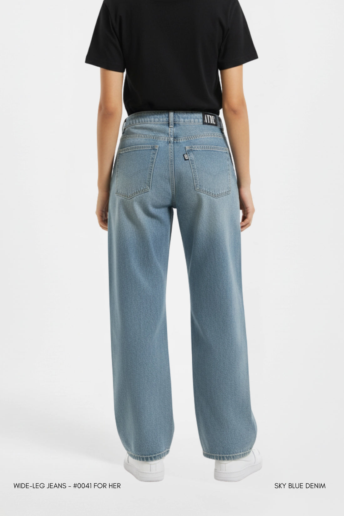 Wide-Leg Jeans - Sky Blue Denim #0041 For Her