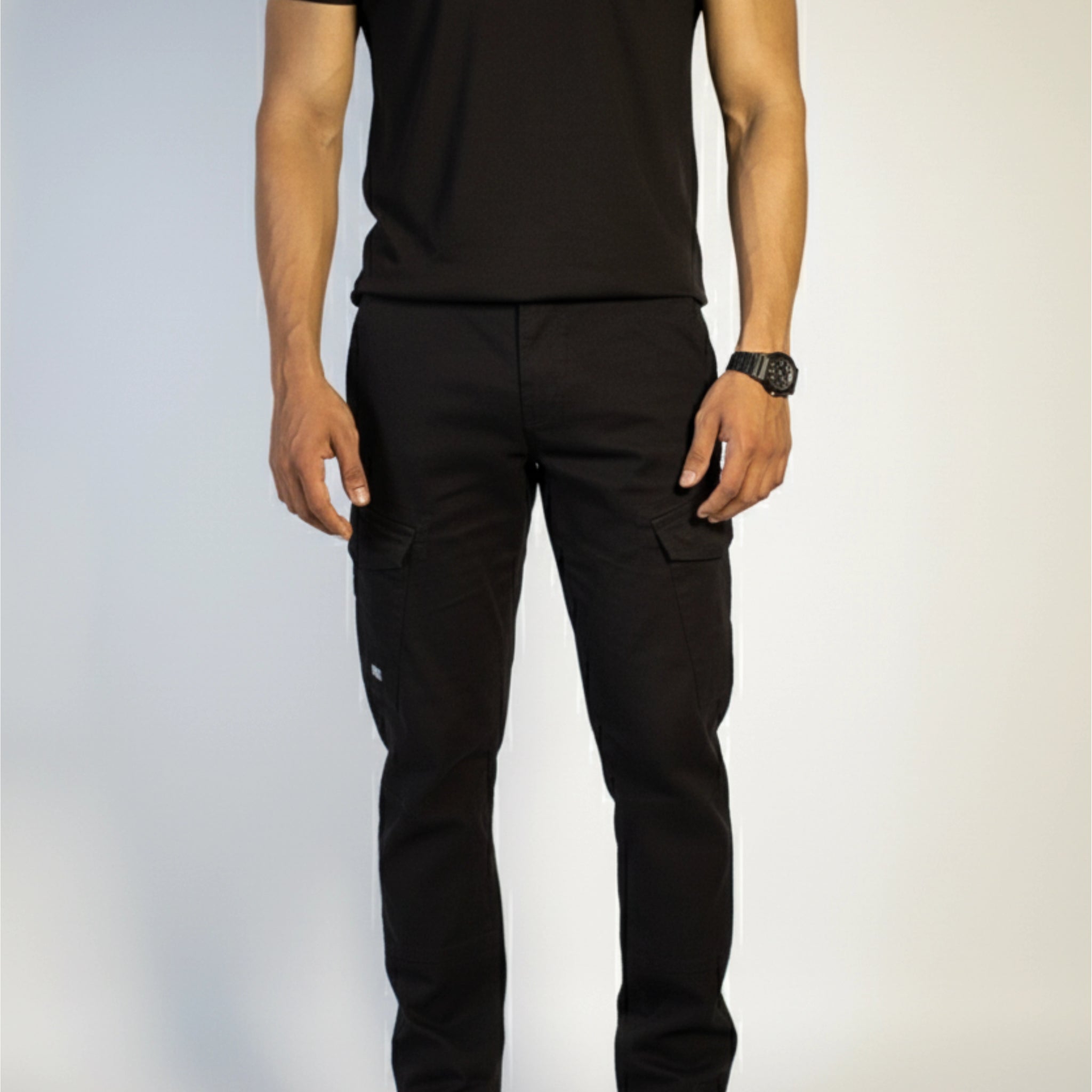 Jet Black Regular-Fit Cargo Pants 2.0 #0011 (upgraded version)