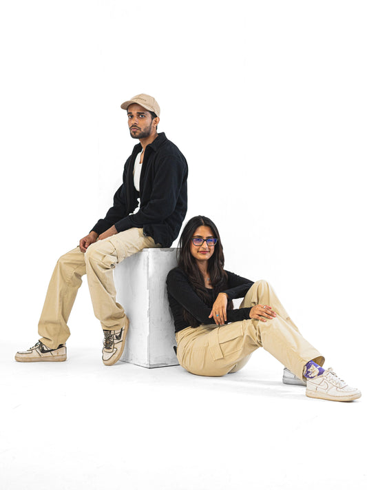 Straight-Fit cargos- Classy Beige #0023 (Uni-Sex)