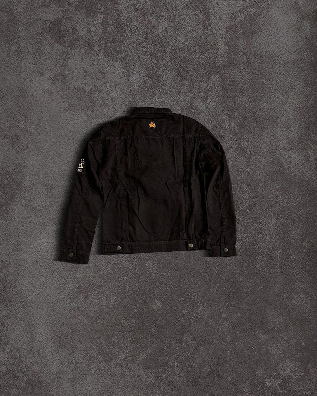 Jet Black Denim Jacket with Detachable Charcoal Hood (Uni-Sex) Ft. Dualvisor