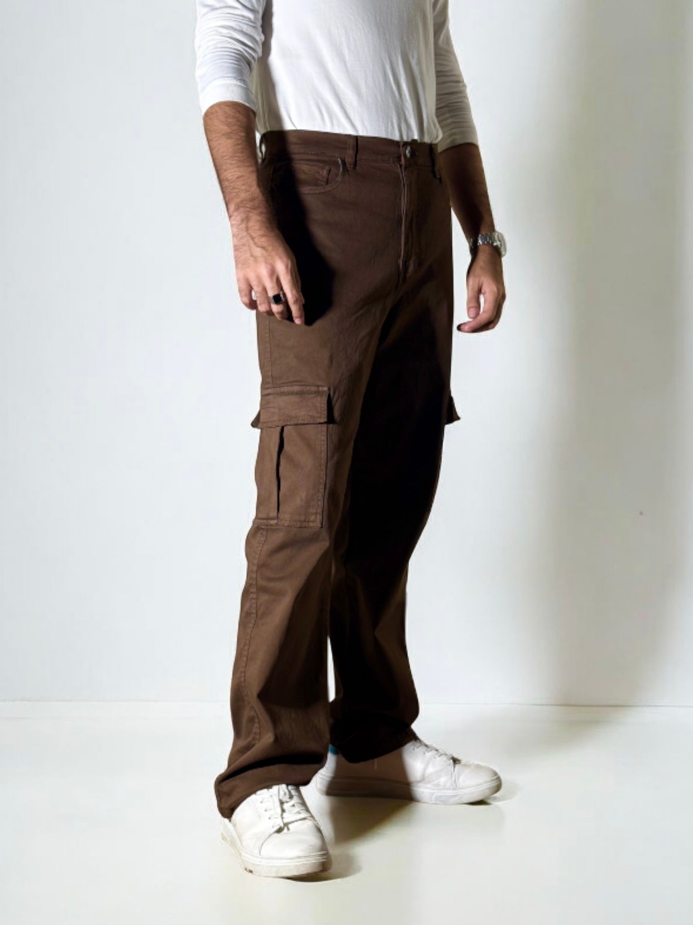 Straight-Fit Chocolate Brown Cargo Pant #0021 (uni-sex)