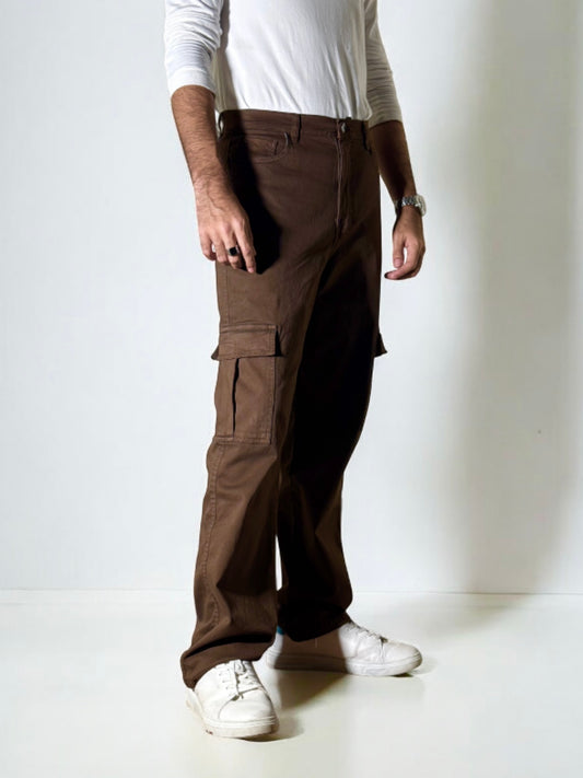 Straight-Fit Chocolate Brown Cargo Pant #0021 (uni-sex)