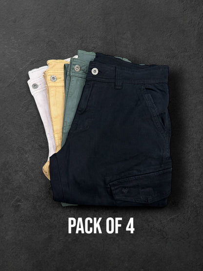 Regular-Fit Cargo Pants 2.0 | Pack of 4 (upgraded version)