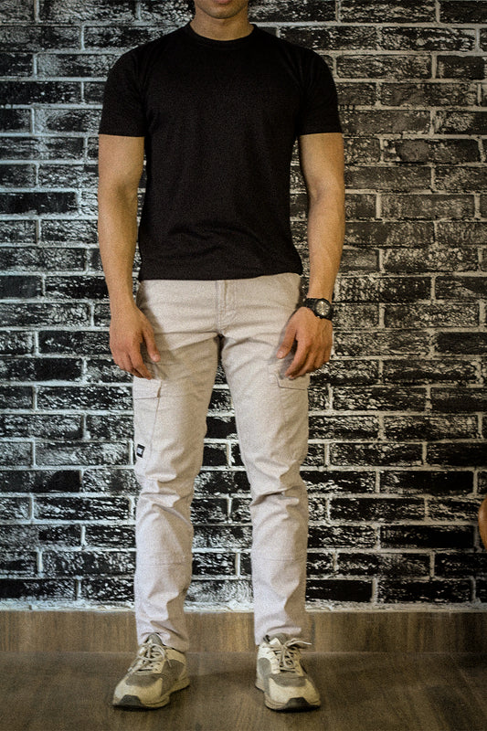 Light Grey Biker Cargo Pants 2.0 #0014 (upgraded version)