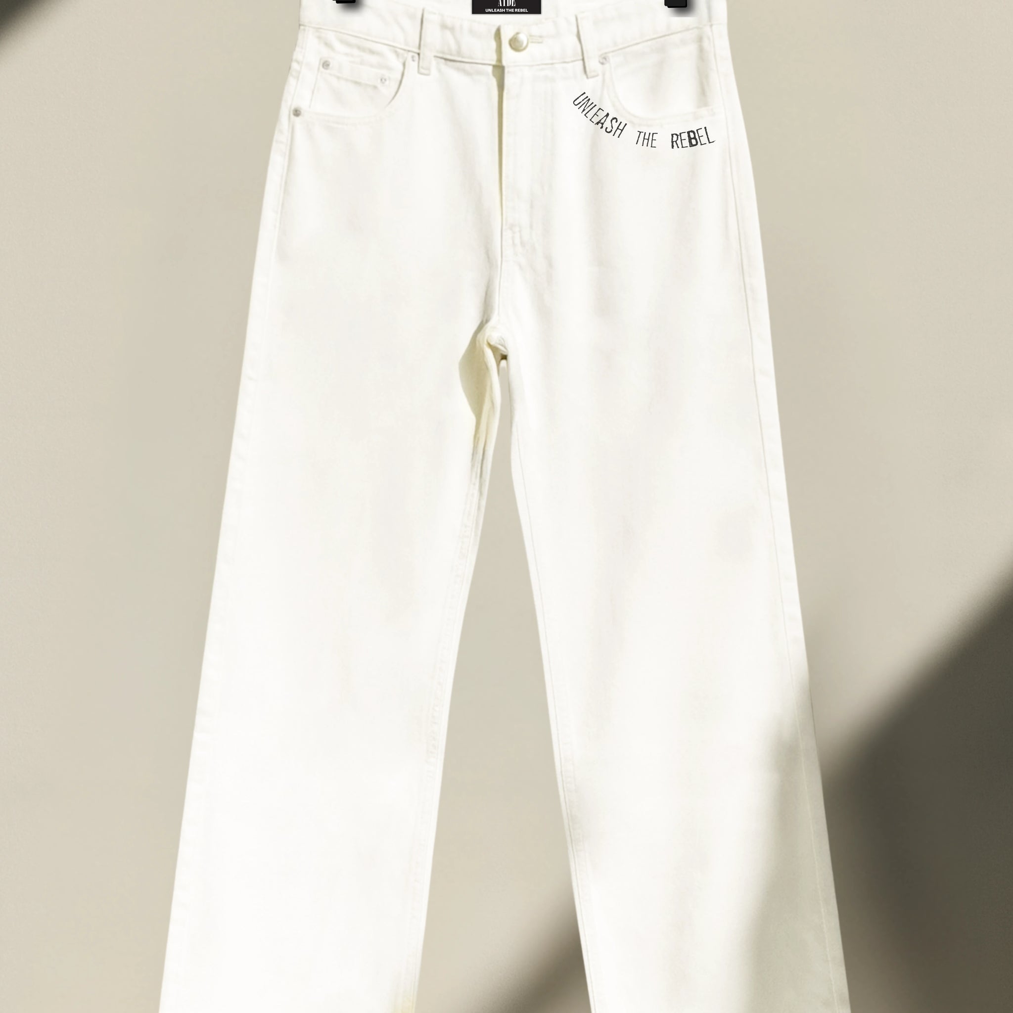 Wide-Leg Jeans - Pure White Denim #0042 For Her
