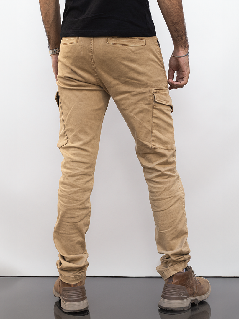 Khaki Utility Cargo Pants #0013 (Regular-Fit)