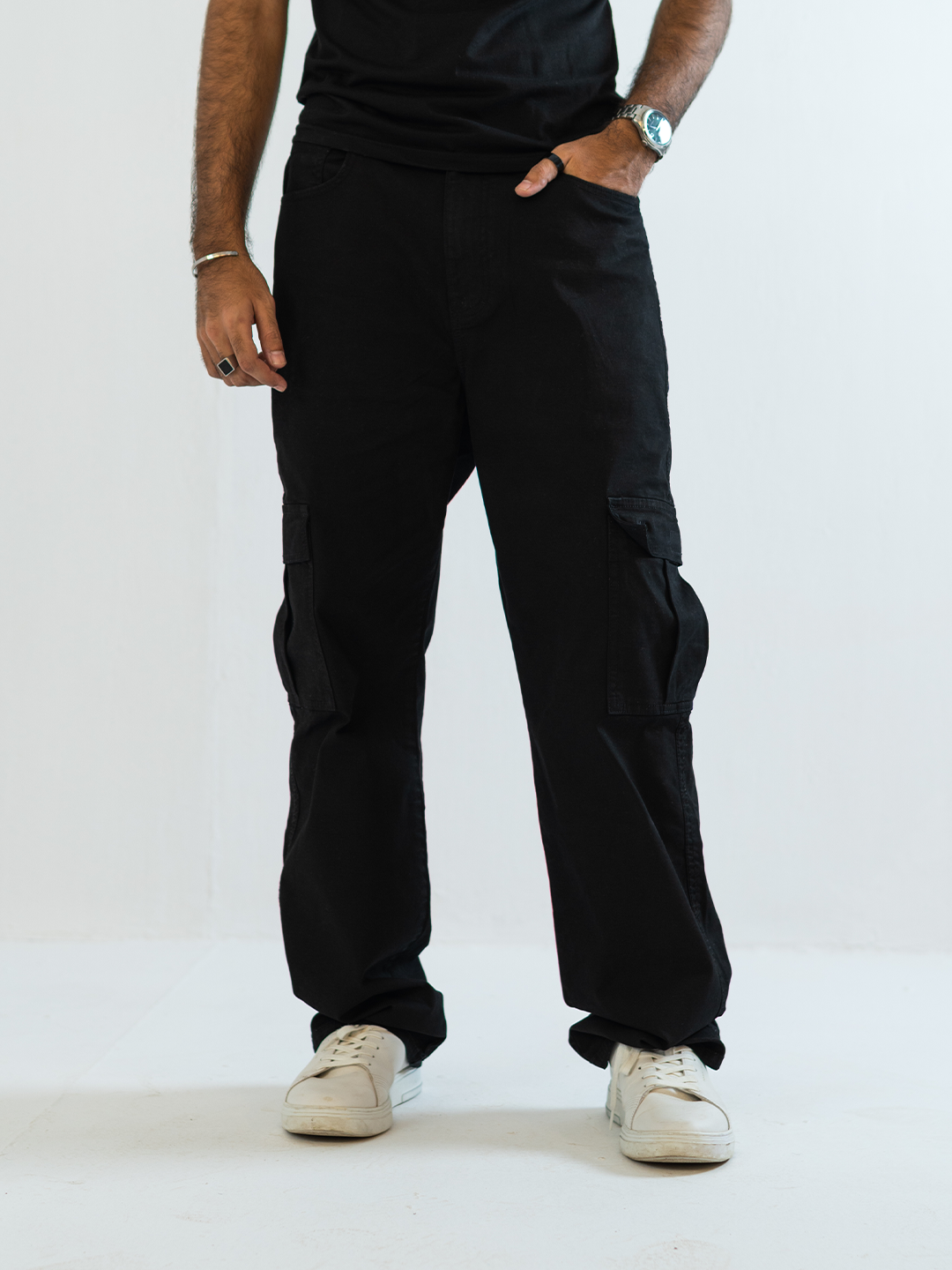 Straight-Fit Black Cargo Pant #0022 (uni-sex)