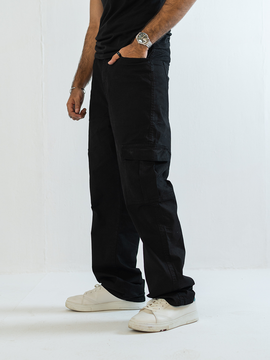 Straight-Fit Black Cargo Pant #0022 (uni-sex)