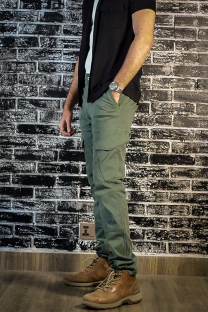 Olive Green Regular-Fit Cargo Pants 2.0 #0012 (upgraded version)