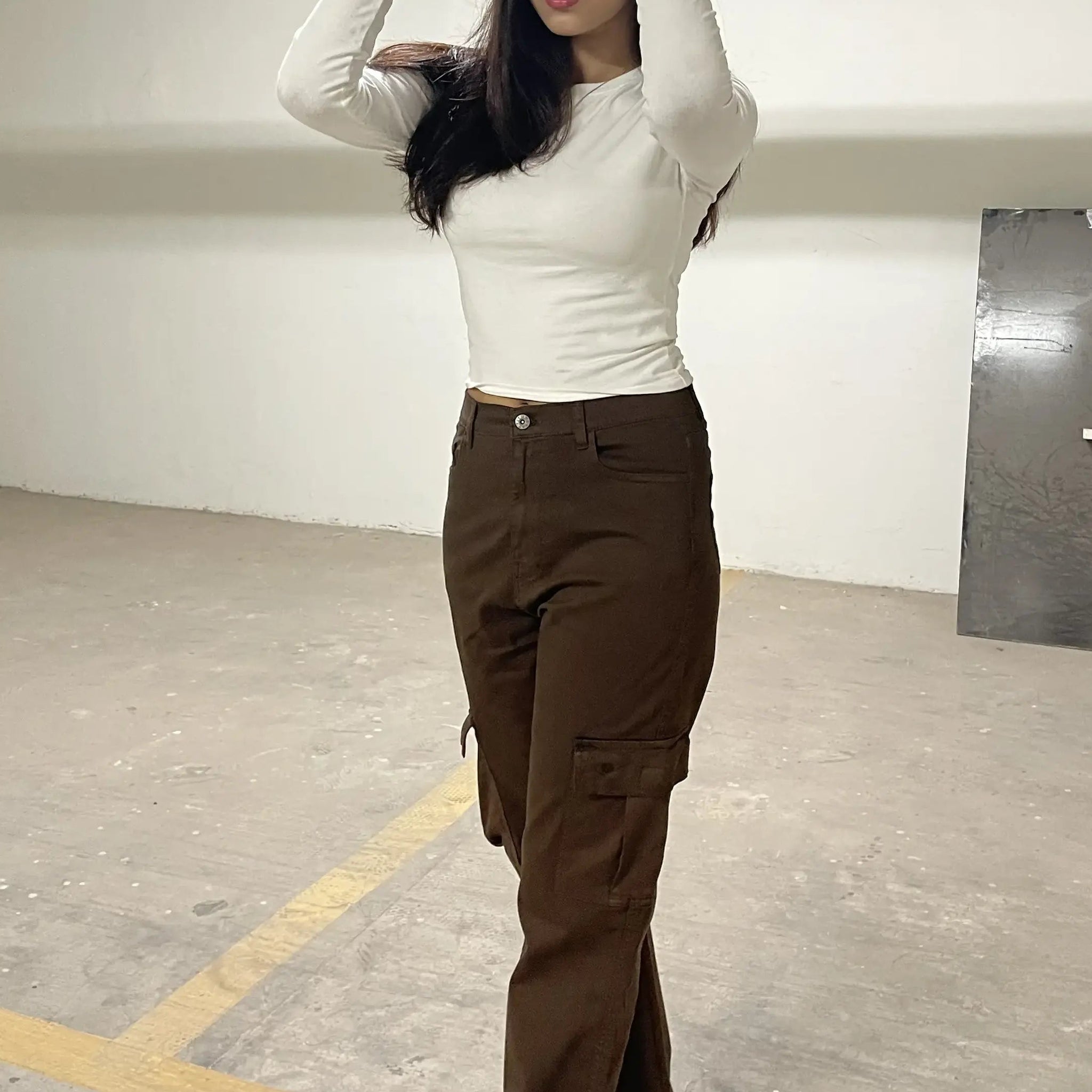 Chocolate Brown Baggy Cargo #0021 (Unisex)