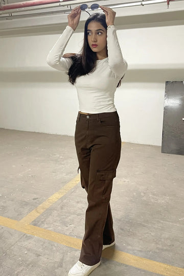 Chocolate Brown Baggy Cargo #0021 (Unisex)