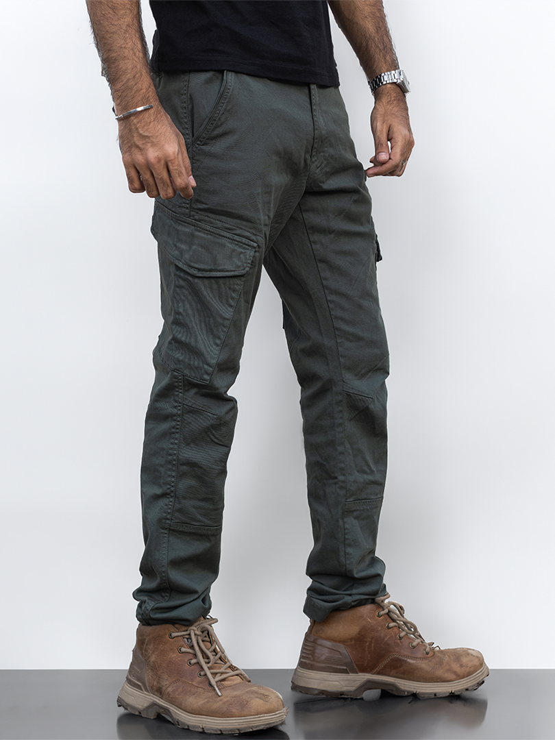 Army green biker jeans deals