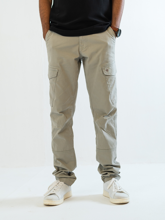 Light Grey Utility Cargo Pants #0014 (Regular-Fit)