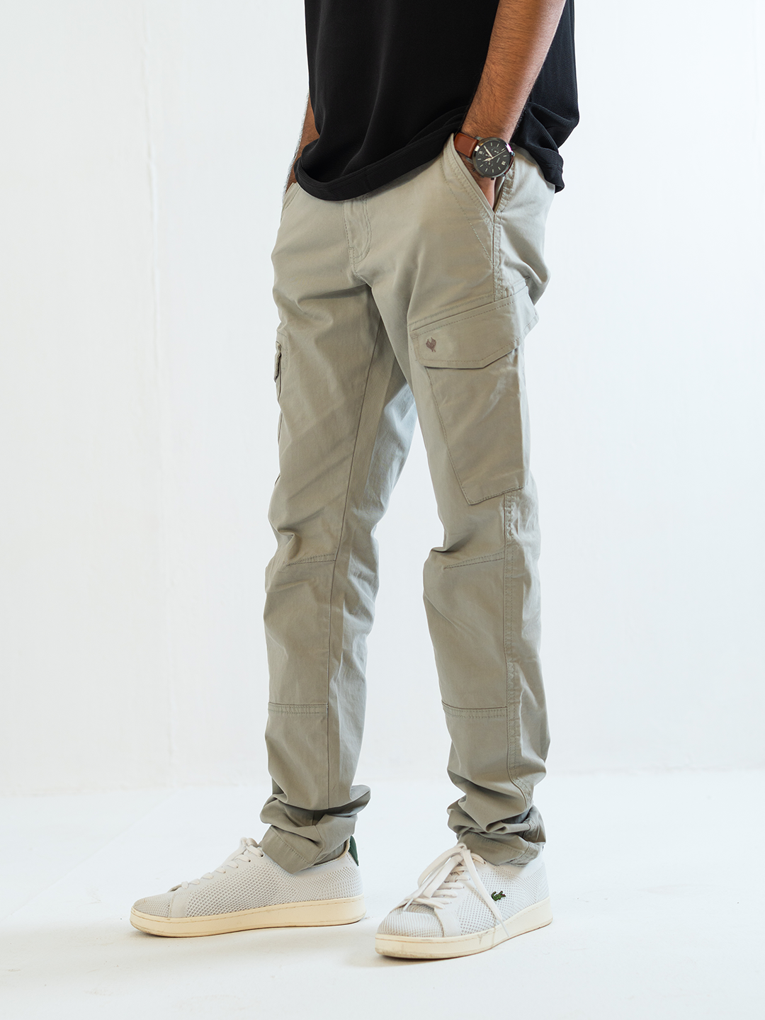 Light Grey Utility Cargo Pants #0014 (Regular-Fit)