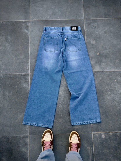 "Baddie" Wide-Leg Jeans - Sky Blue #0041 For Her